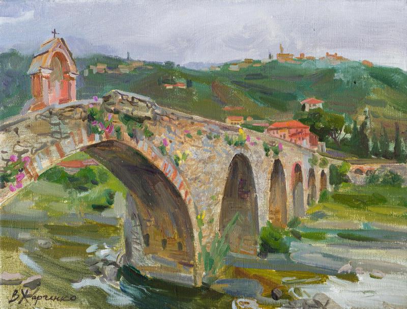 Taggia. The stone bridge